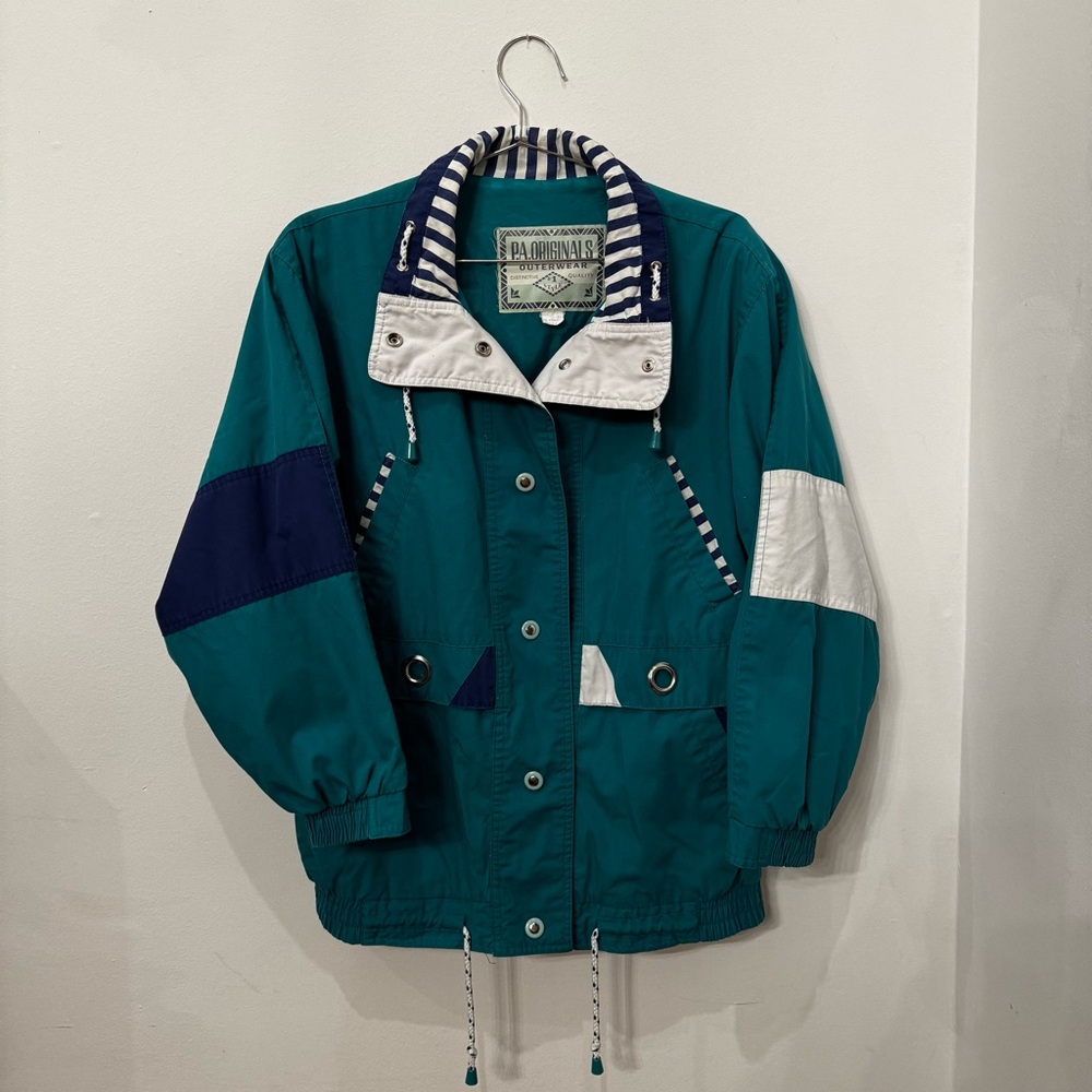 80s Teal Windbreaker
